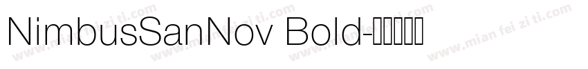 NimbusSanNov Bold字体转换